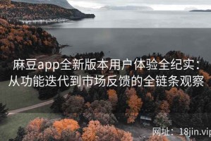 麻豆app全新版本用户体验全纪实：从功能迭代到市场反馈的全链条观察