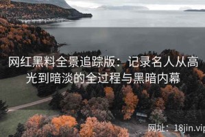网红黑料全景追踪版：记录名人从高光到暗淡的全过程与黑暗内幕