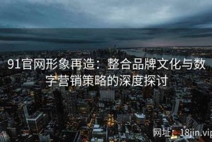 91官网形象再造：整合品牌文化与数字营销策略的深度探讨