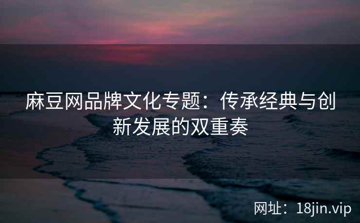 麻豆网品牌文化专题：传承经典与创新发展的双重奏