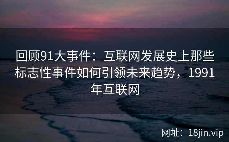 回顾91大事件：互联网发展史上那些标志性事件如何引领未来趋势，1991年互联网